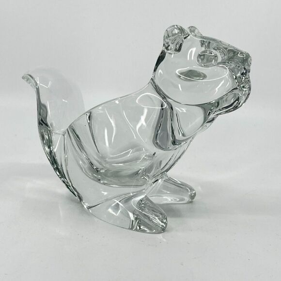 Vintage Clear Glass Squirrel Dish - Picture 1 of 6